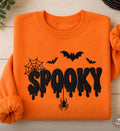 Halloween Spooky Sweatshirt Orange with Black Glitter HTV