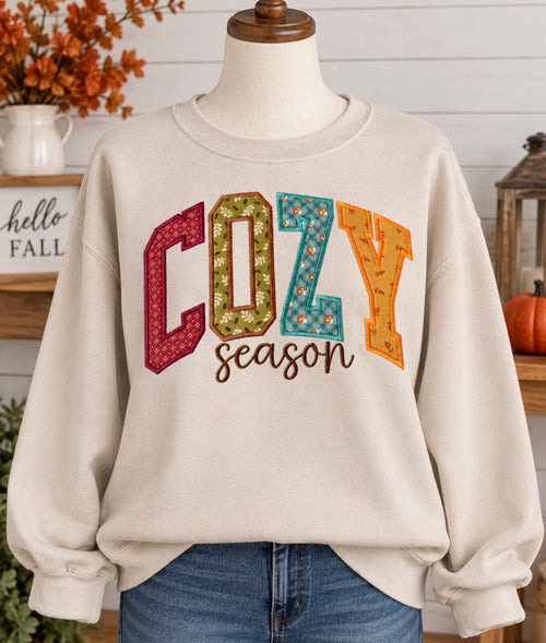 Cozy Season Applique Crewneck Sweatshirt