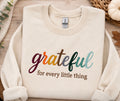 Grateful for Every Little Thing Embroidered Sweatshirt