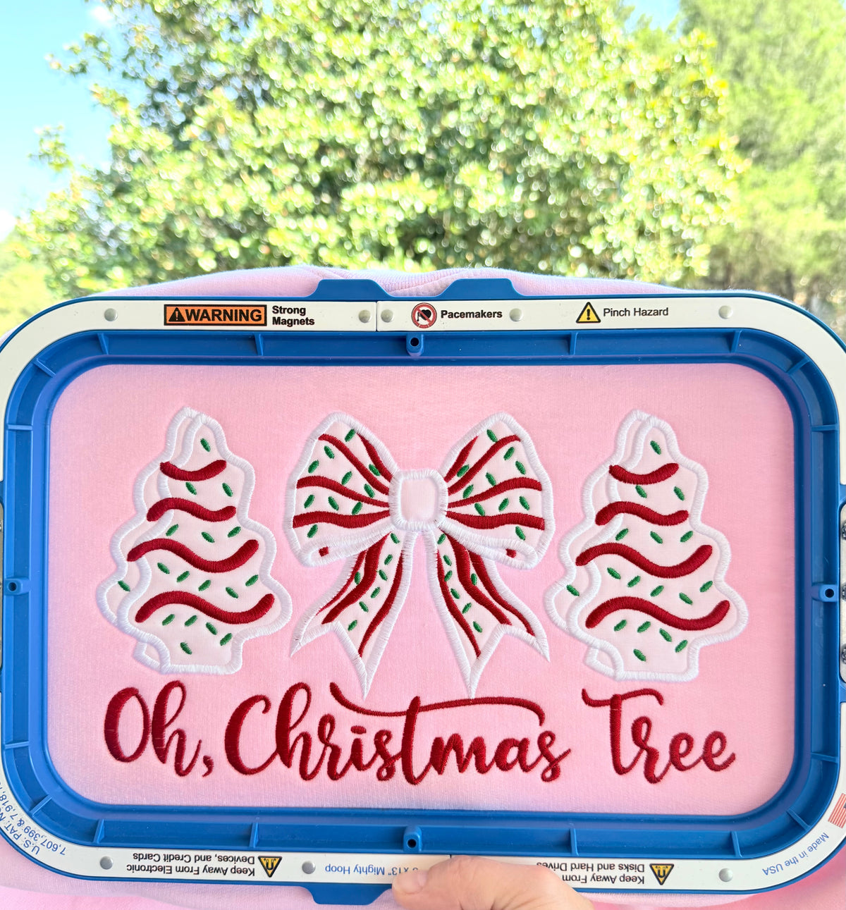 Oh Christmas Tree Embroidered Crewneck, Snack Cake Sweatshirt