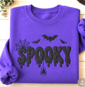 Halloween Spooky Sweatshirt Purple Glitter HTV