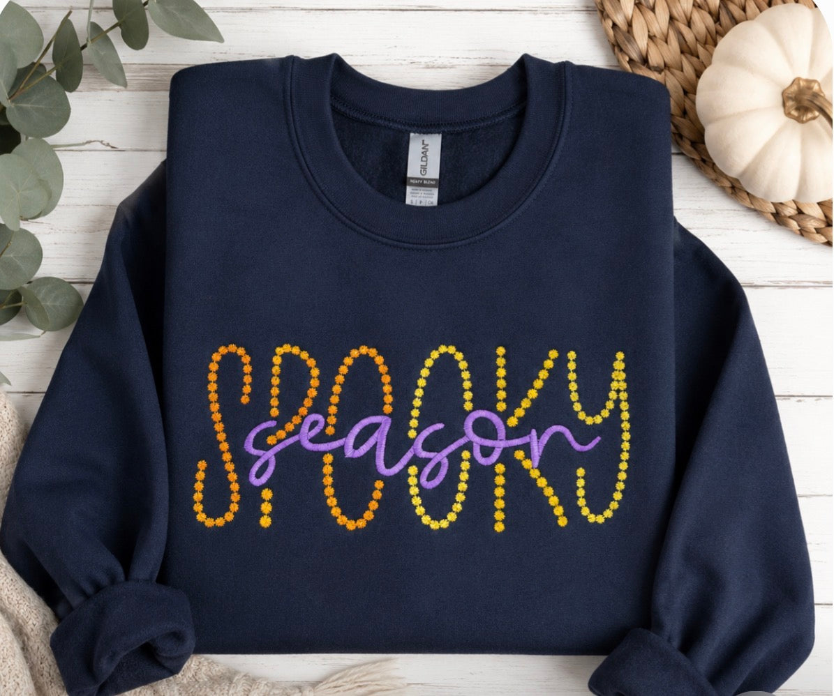 Spooky Season Embroidered Sweatshirt